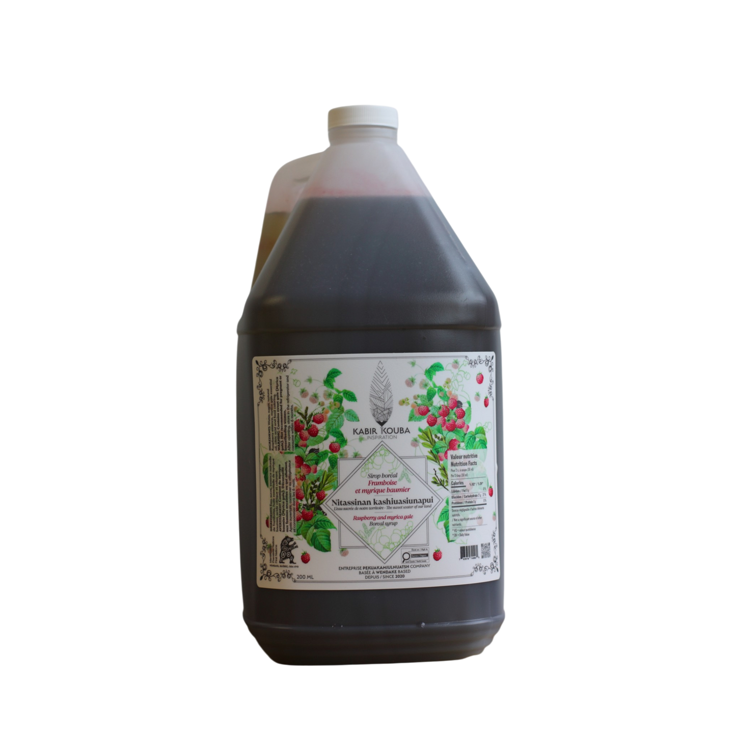 Sirop Boréal Myrique Baumier et Framboise - 3,75 L