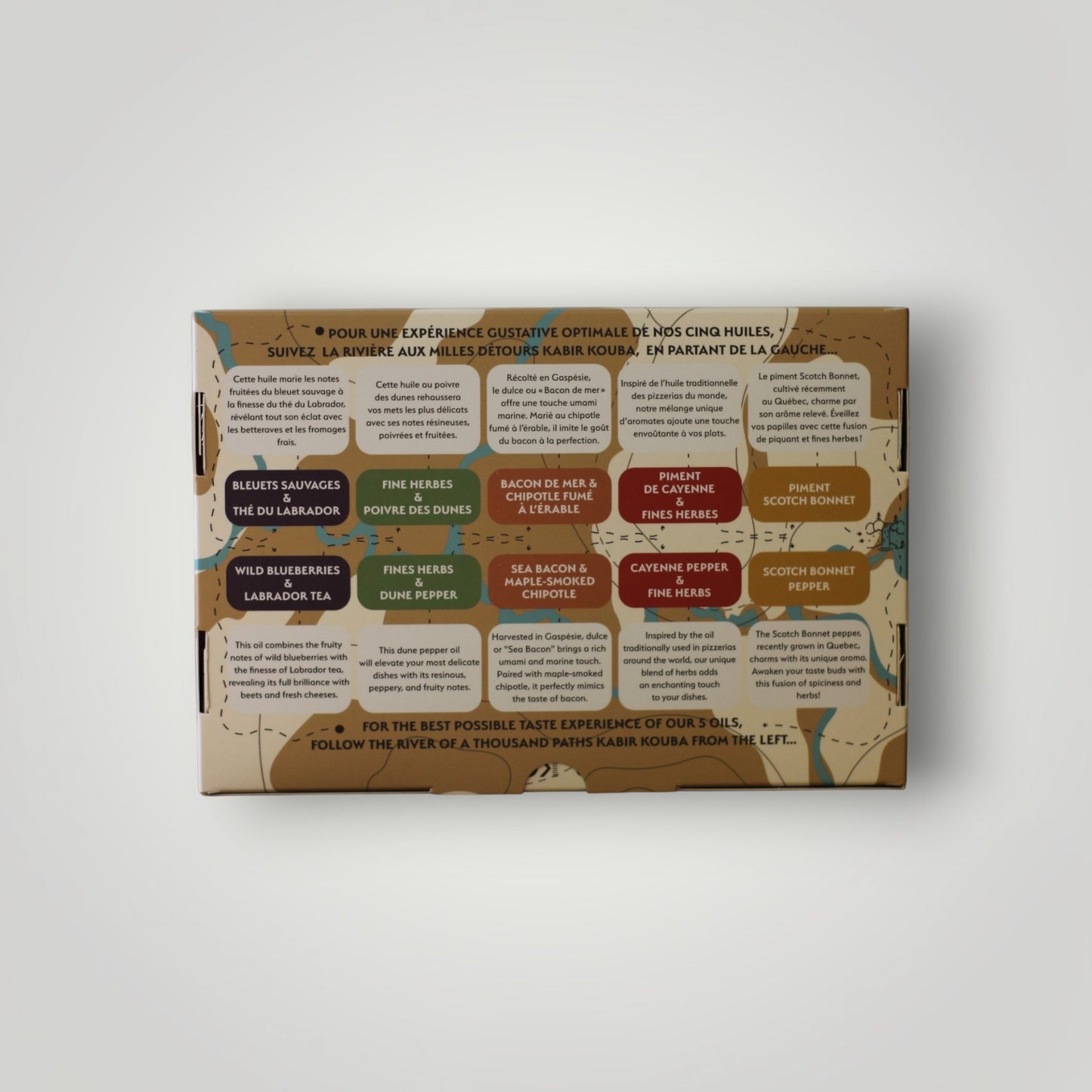 Coffret découverte 100 ml X 5 Huiles infusées - Boréal - Maritime - Épicé