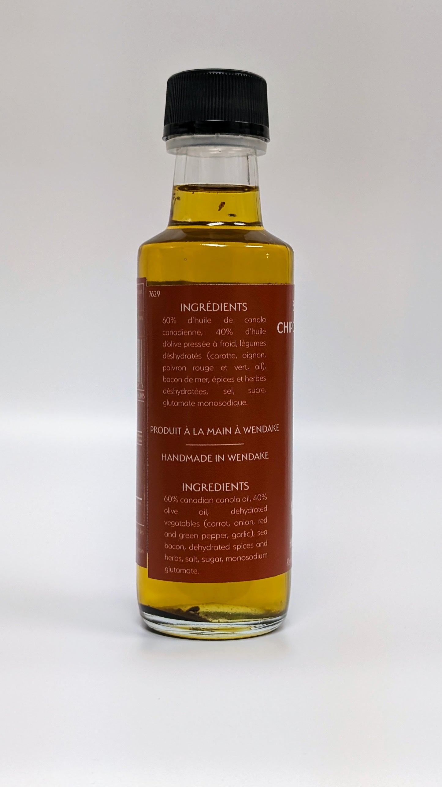 100ml - Huile Bacon de mer et Chipotle fumé à l'érable