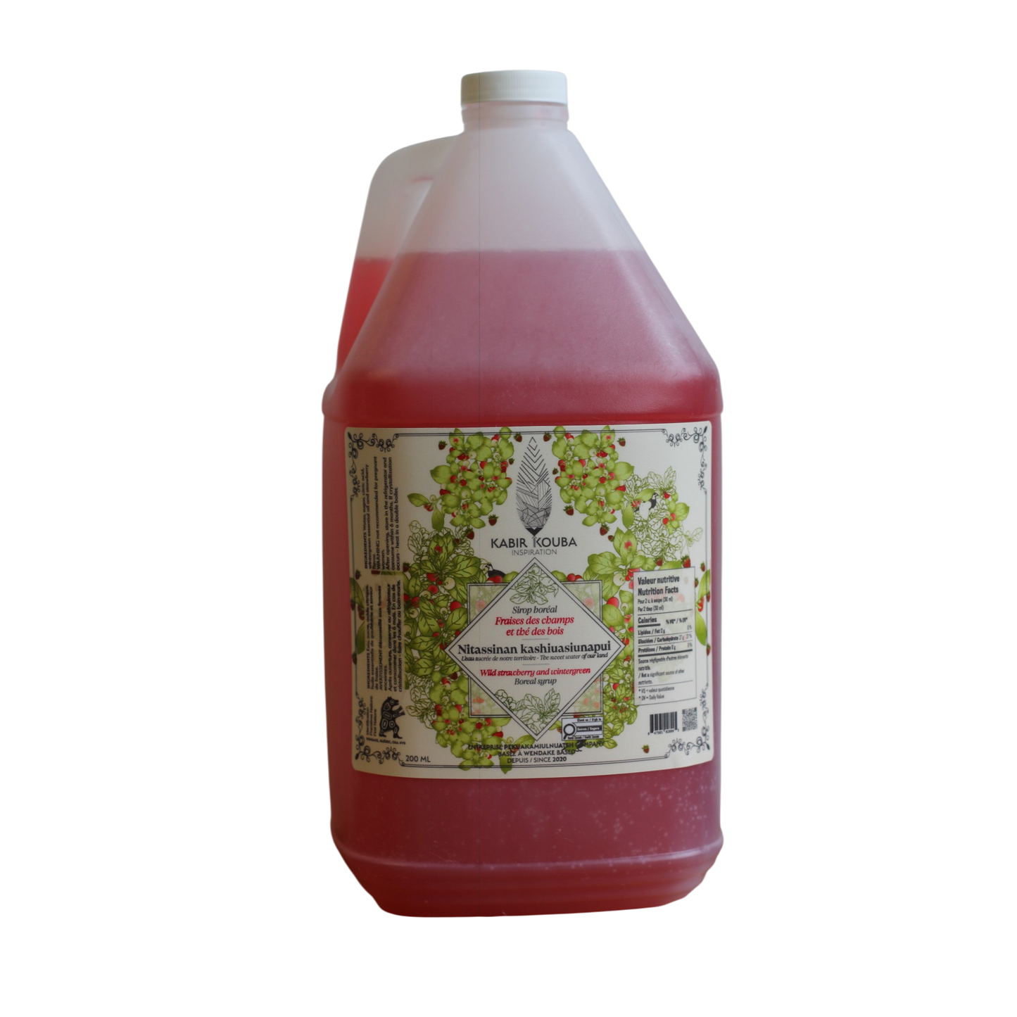 Sirop Boréal Fraise et Thé des Bois - 3,75 L