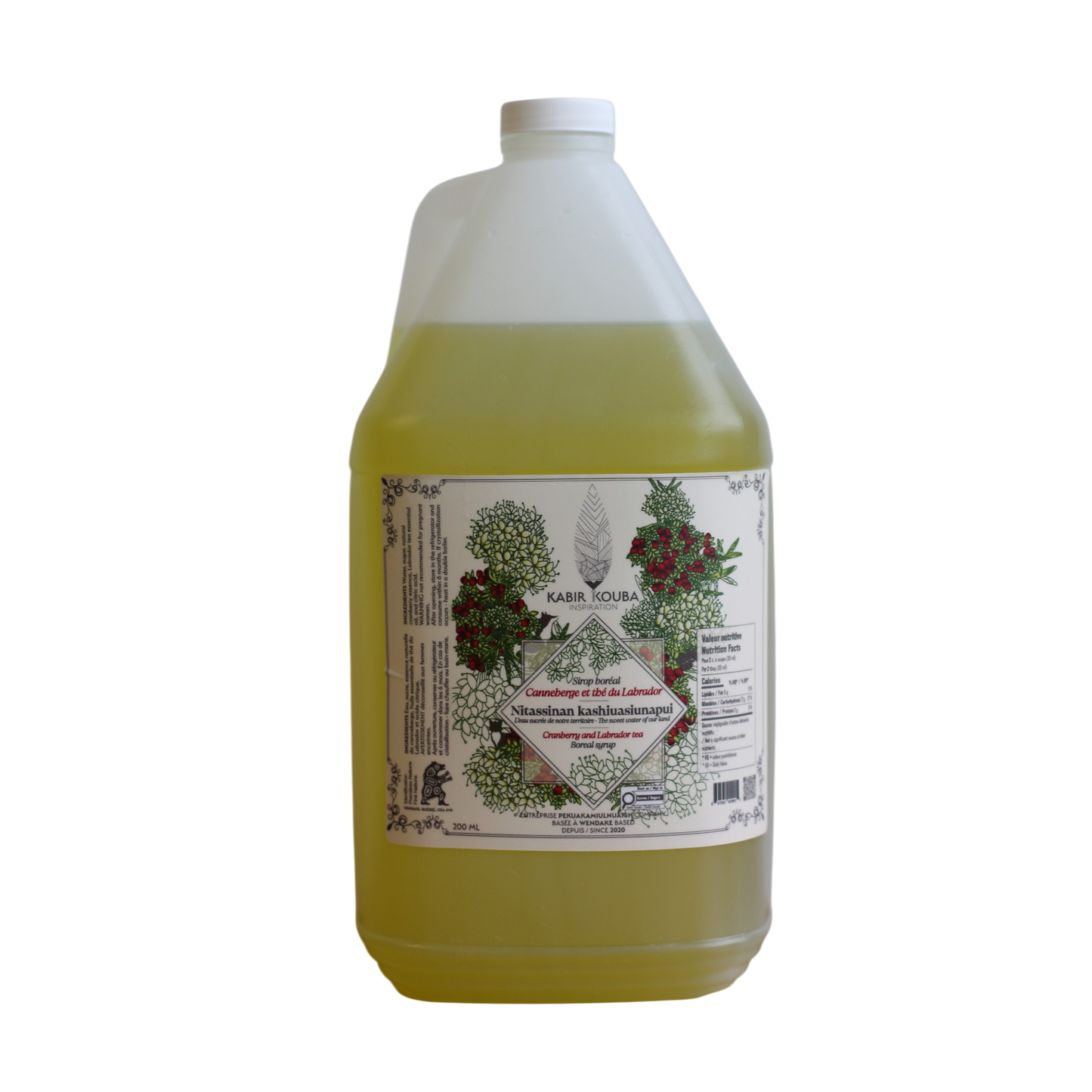 Sirop Boréal Canneberge et Thé du Labrador - 3,75 L