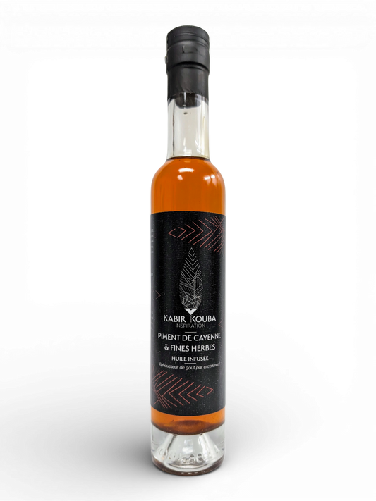 200ml - Huile - Épicée - Piment de Cayenne et Fines herbes