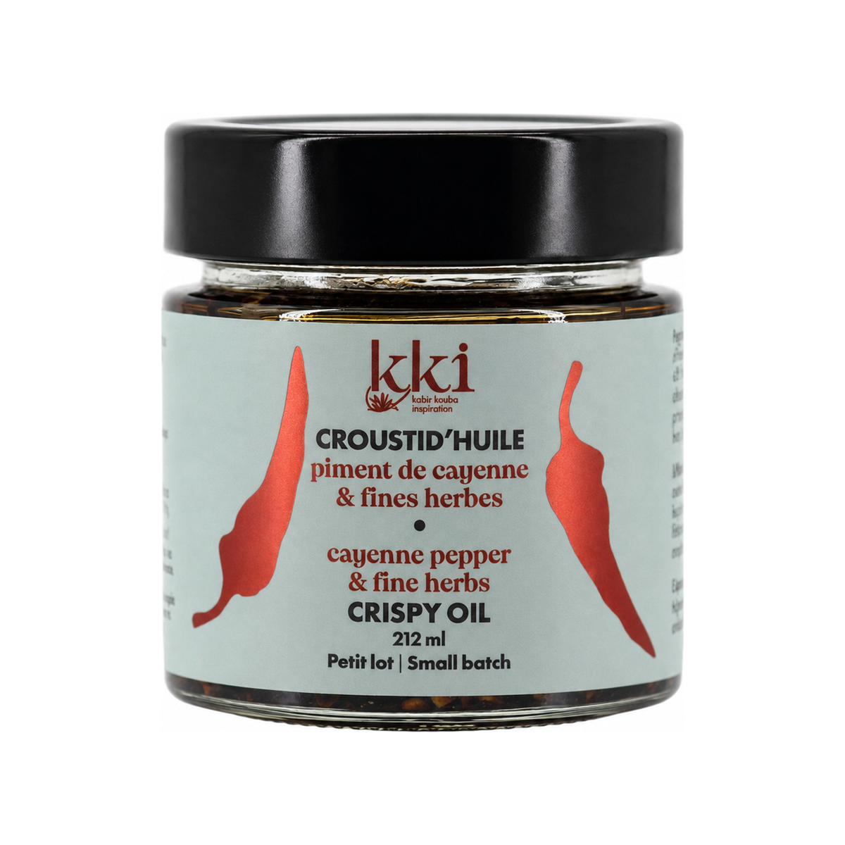 Croustid'huile Piment de Cayenne et Fines Herbes 212 ml – Kabir Kouba Inspiration