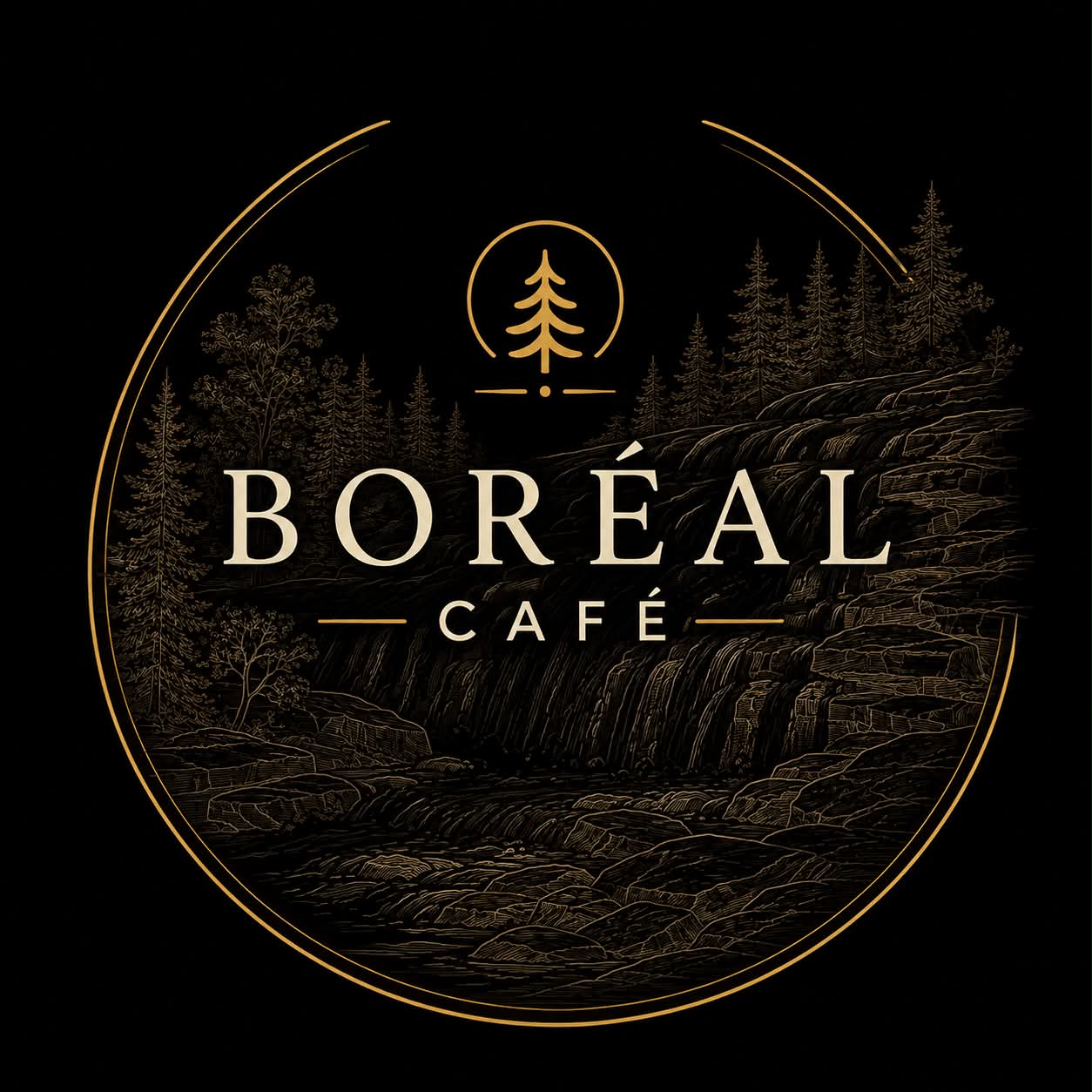 Logo Boréal Café — salon, café et boutique à Wendake